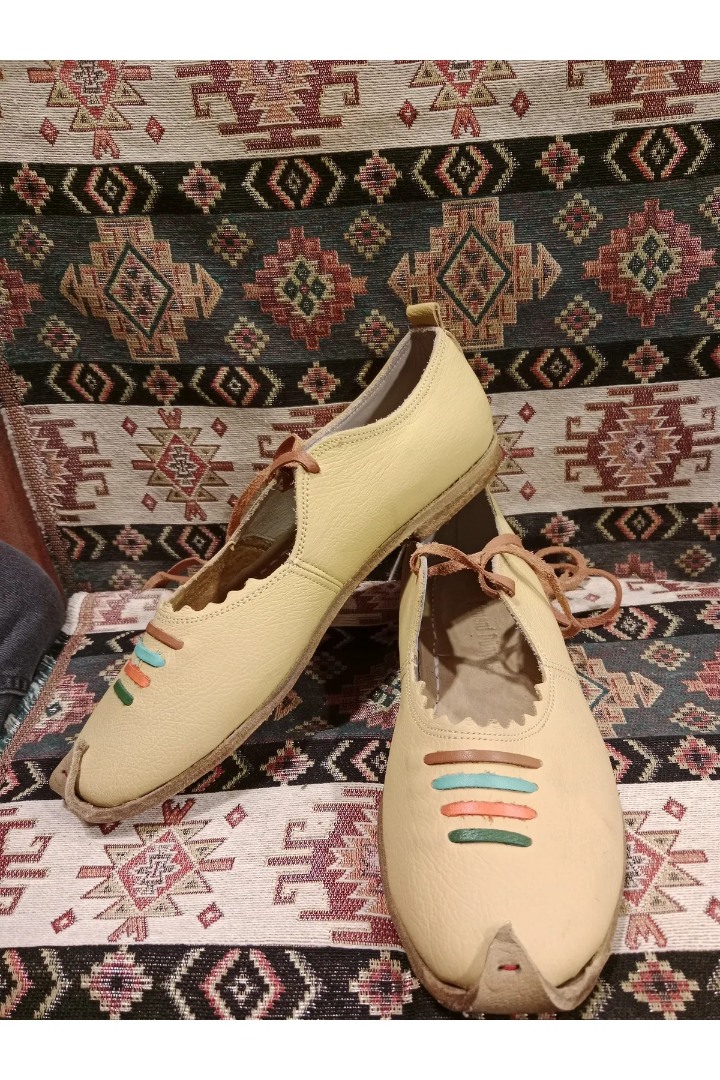 Tırtırlı Yemeni Çarık Sarı