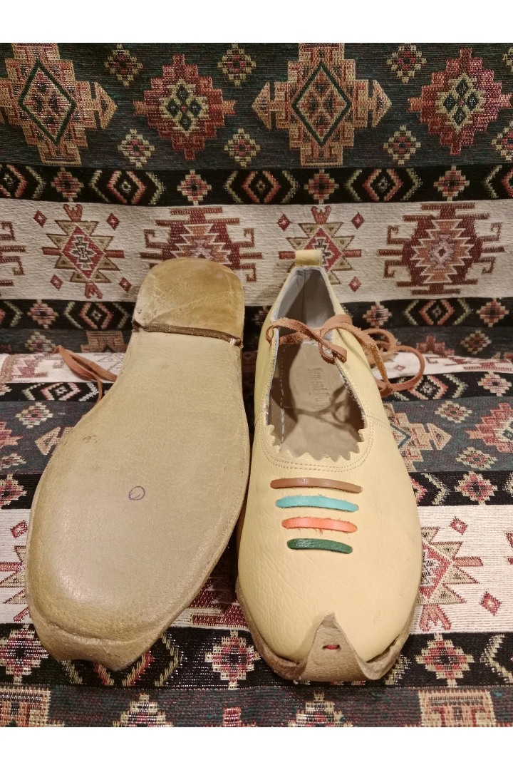 Osmanlı Yemeni Dunyası - Tırtırlı Yemeni Çarık Sarı
